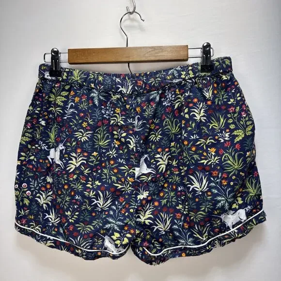 Printfresh Unicorn Garden Print Short Sleeve Organic Cotton Pajama Set Size S - Picture 14 of 15